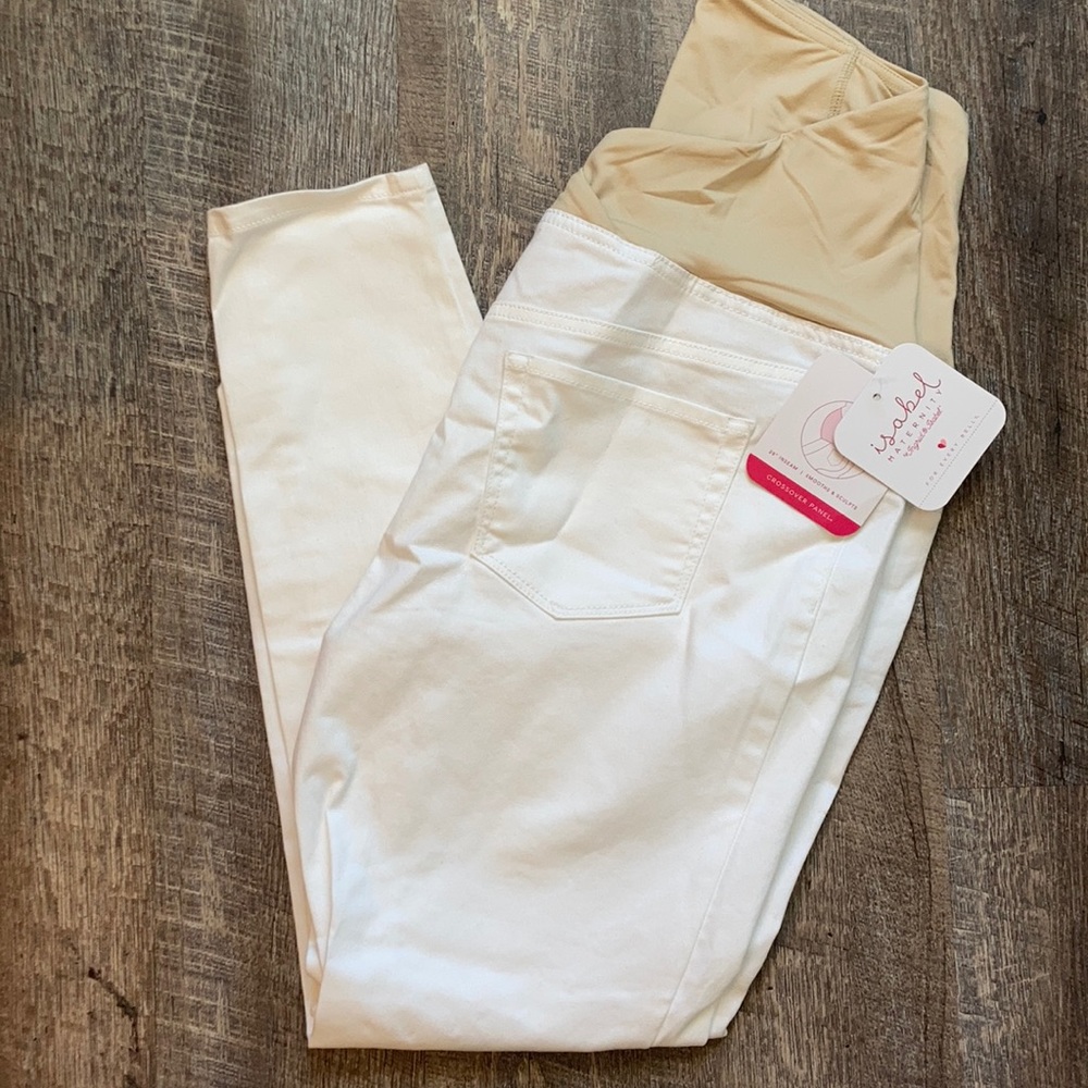 Isabel Maternity White Skinny Jeans Size 12 New
